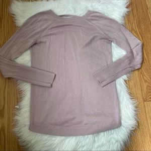 Lululemon Athletica Unity Drop Back Cashmere Blend Sweater Smoky Blush Size 4
